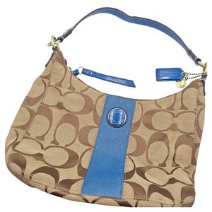 Coach Brown and Blue Hobo Bag
